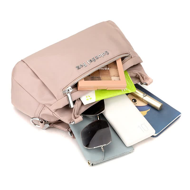 Caramel Color Waterproof Nylon Crossbody Bag - Lightweight and Adjustable Strap Shoulder Bag for Women — image 3