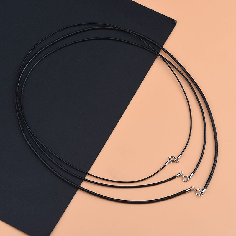 925 Silver Wax Rope Necklace 45cm 2mm/length 55cm — image 5