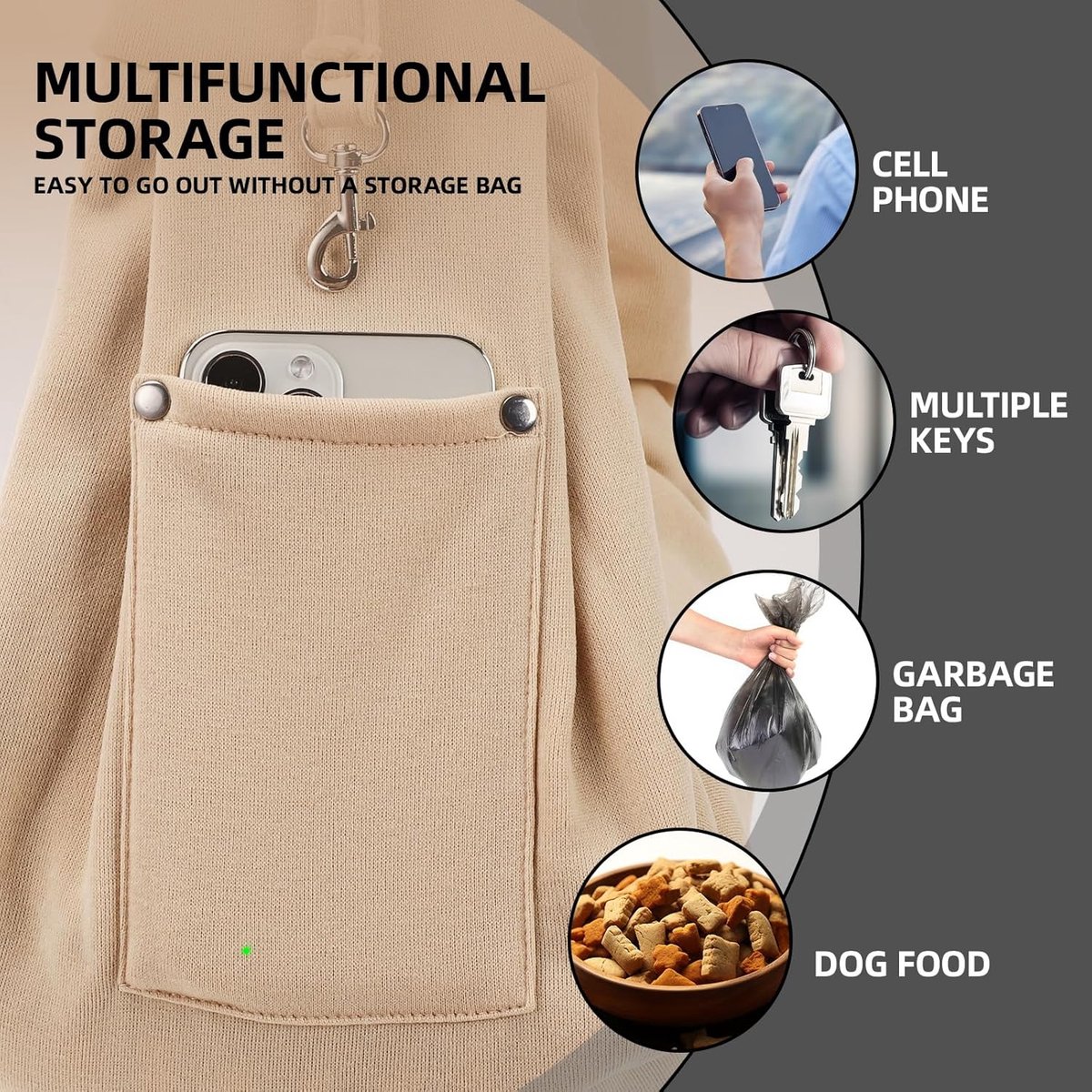 Dog carrier bag - reversible puppy carrier bag - pet bag - cat backpack - dog and cat carrier bag - with storage compartment - shoulder bag - hands-free dog — image 2