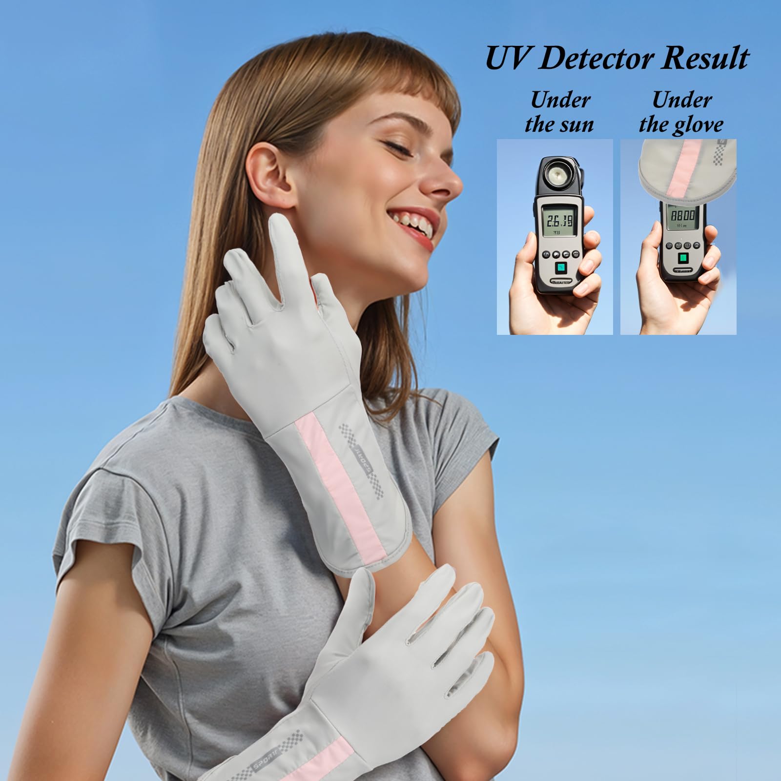 UV Protective Driving Gloves for Women – UPF 50+ Sunscreen Gloves with Touchscreen Function & Anti-Slip Palm, Long Cuff for Hiking, Cycling, Fishing, Golfing — image 4