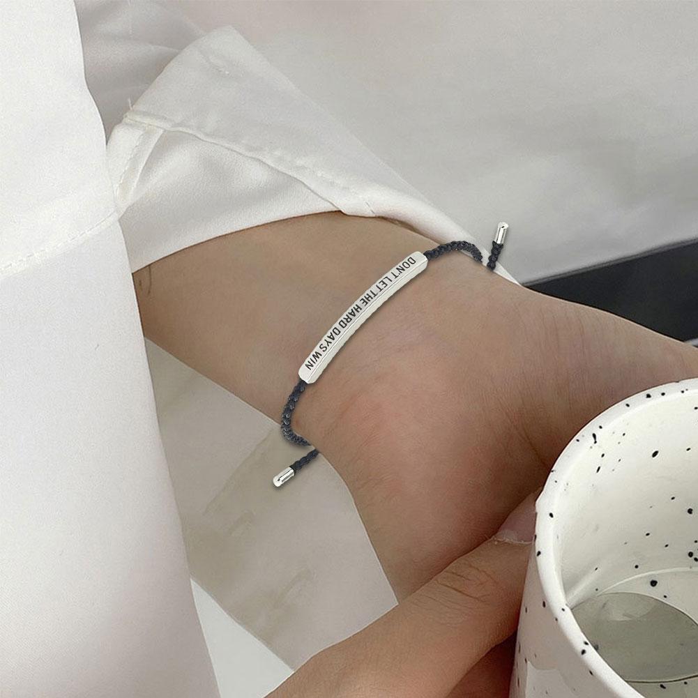 Don't Let the Tough Days Win Bracelet for Women and Men, Inspirational Black onesize โ image 2
