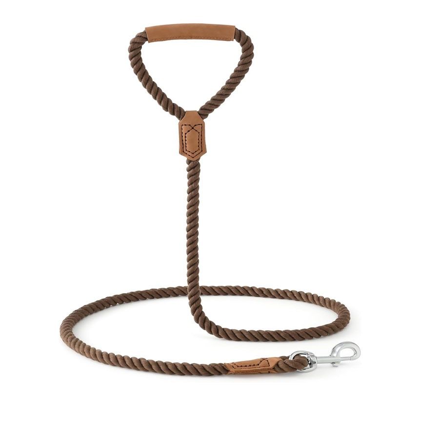 Classic Braided Dog Leash with Genuine Leather Handle and Heavy Duty Metal Clasp for Outdoor Walking, Training, and Control of Medium to Large Breeds (153cm — image 5