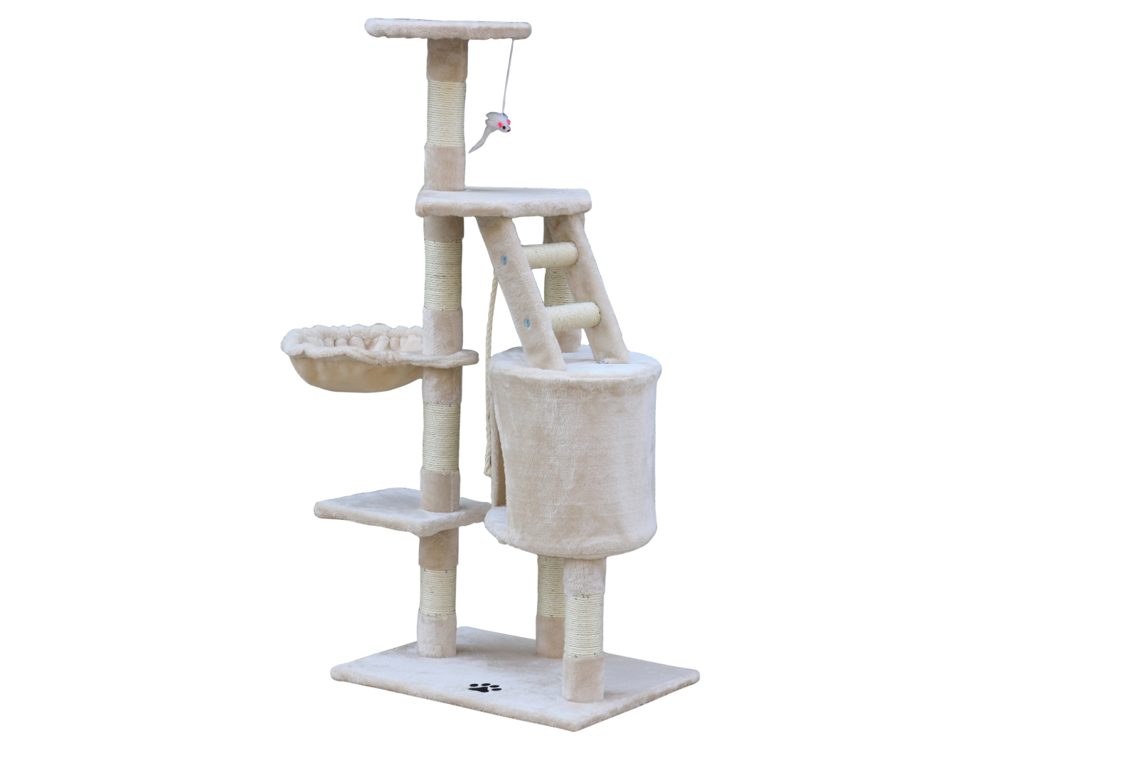 YES4PETS 120 cm Multi level Cat Kitten Scratching Post Tree-Beige — image 2