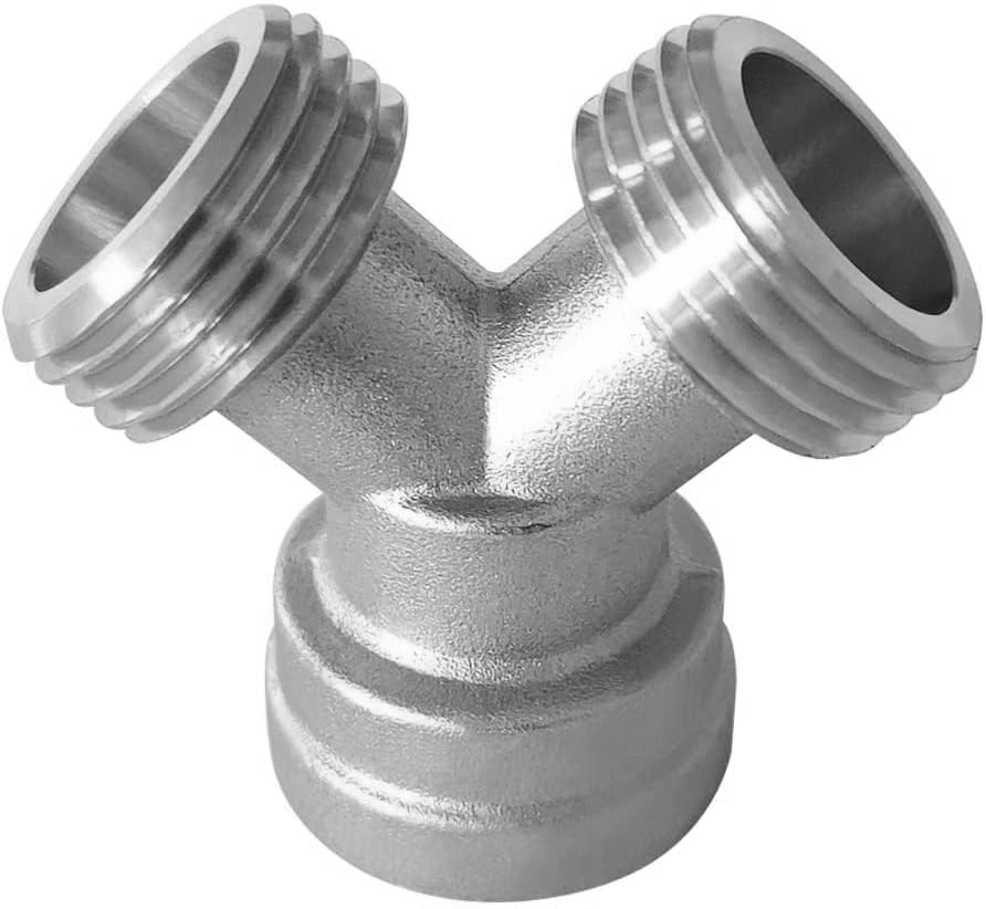 Brass Nickel Plating 3/4" GHT Y Shaped Connector for Steam Dryer and Washing Machine Hoses โ image 5