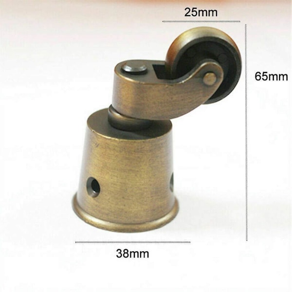 Brass Casters Set of 2 High Load Capacity Universal Furniture Casters — image 2