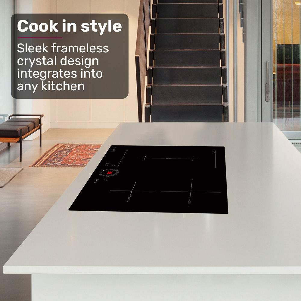 EUROCHEF 60cm 4 Zone Induction Cooktop, 7200W Electric, FlexZone Function, Touch Controls — image 4