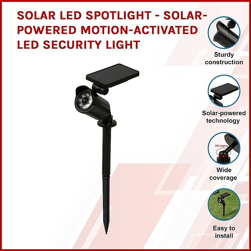 Solar LED Spotlight - Solar-powered motion-activated LED security light โ image 3