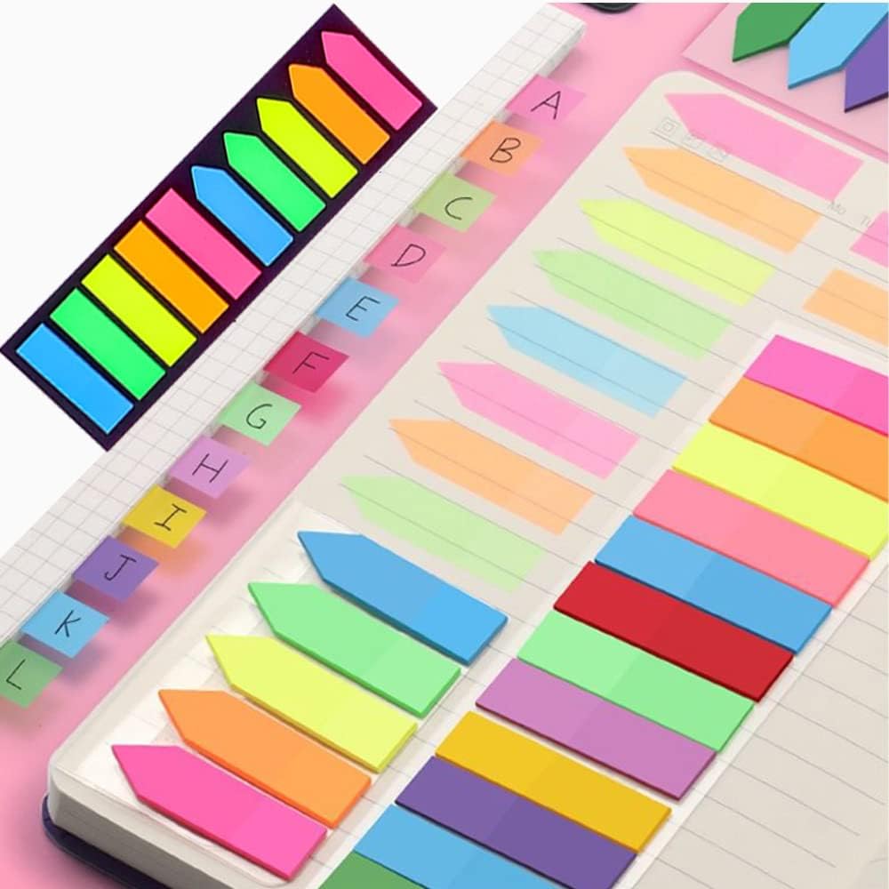 Sticky note labels, 200 sticky note labels, sticky note bookmarks in 2 shapes, mini file labels for marking pages and jotting down inspiration — image 3