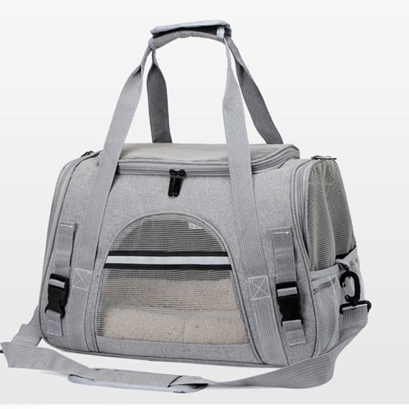 Grey Pet Carrier Bag - Breathable Meshfor Small Dogs and Cats Travel Carrier Airline Travel Ready Adjustable Shoulder Strap Durable Ventilated Design โ image 6