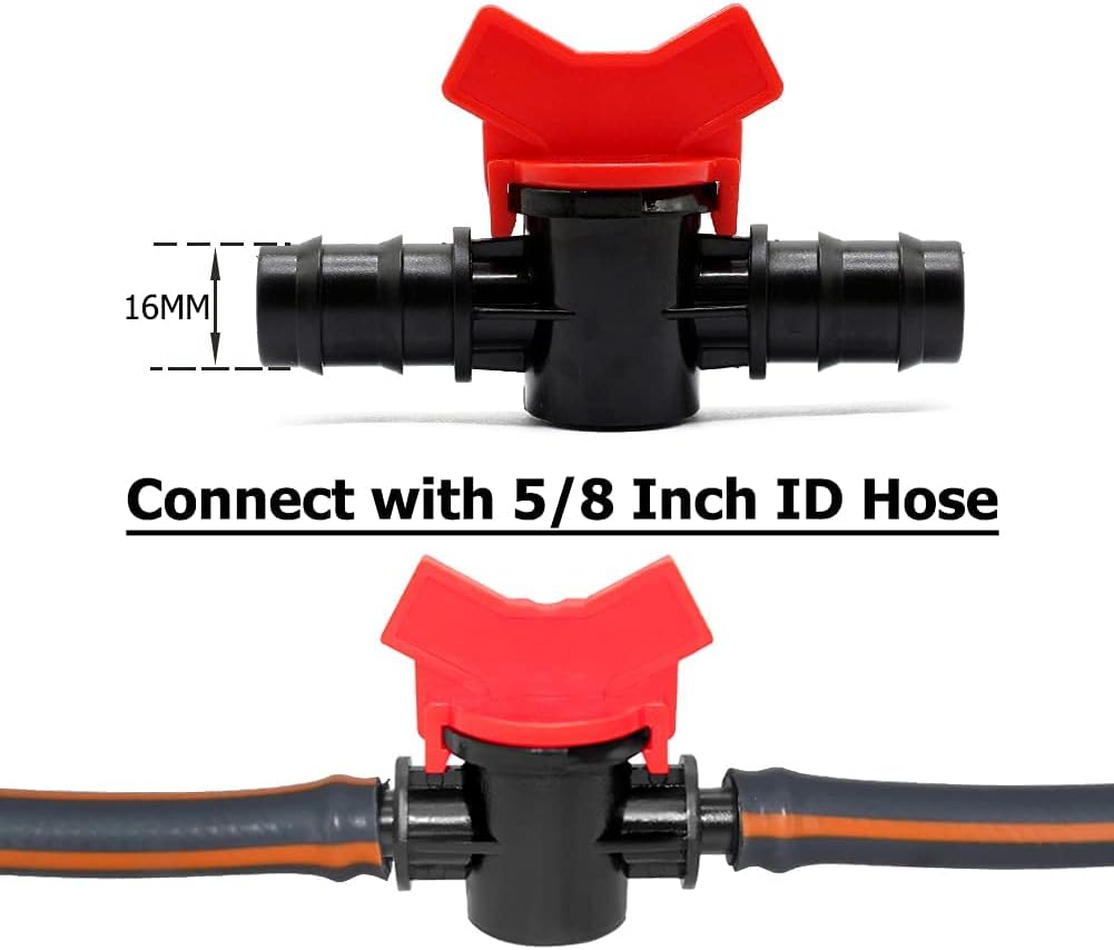 5/8" Drip Irrigation Switch Valve, Barbed Ball Valve for Garden Drip Irrigation Aquarium(3 Pcs) — image 4