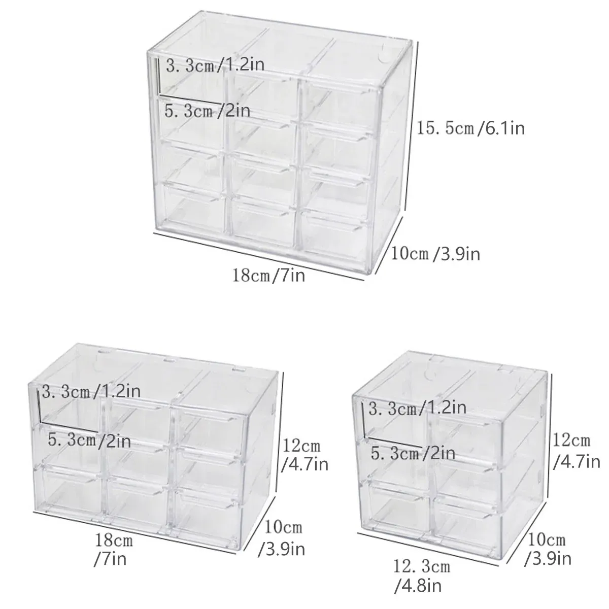 Storage Organizer Box Mini Plastic Desktop Drawers Desk Craft Cabinet For Office - 6 Grids โ image 4