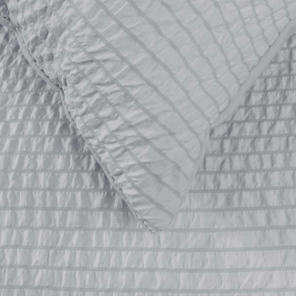 Ardor Ingrid Silver Seersucker Stripe Quilt Cover Set King — image 4