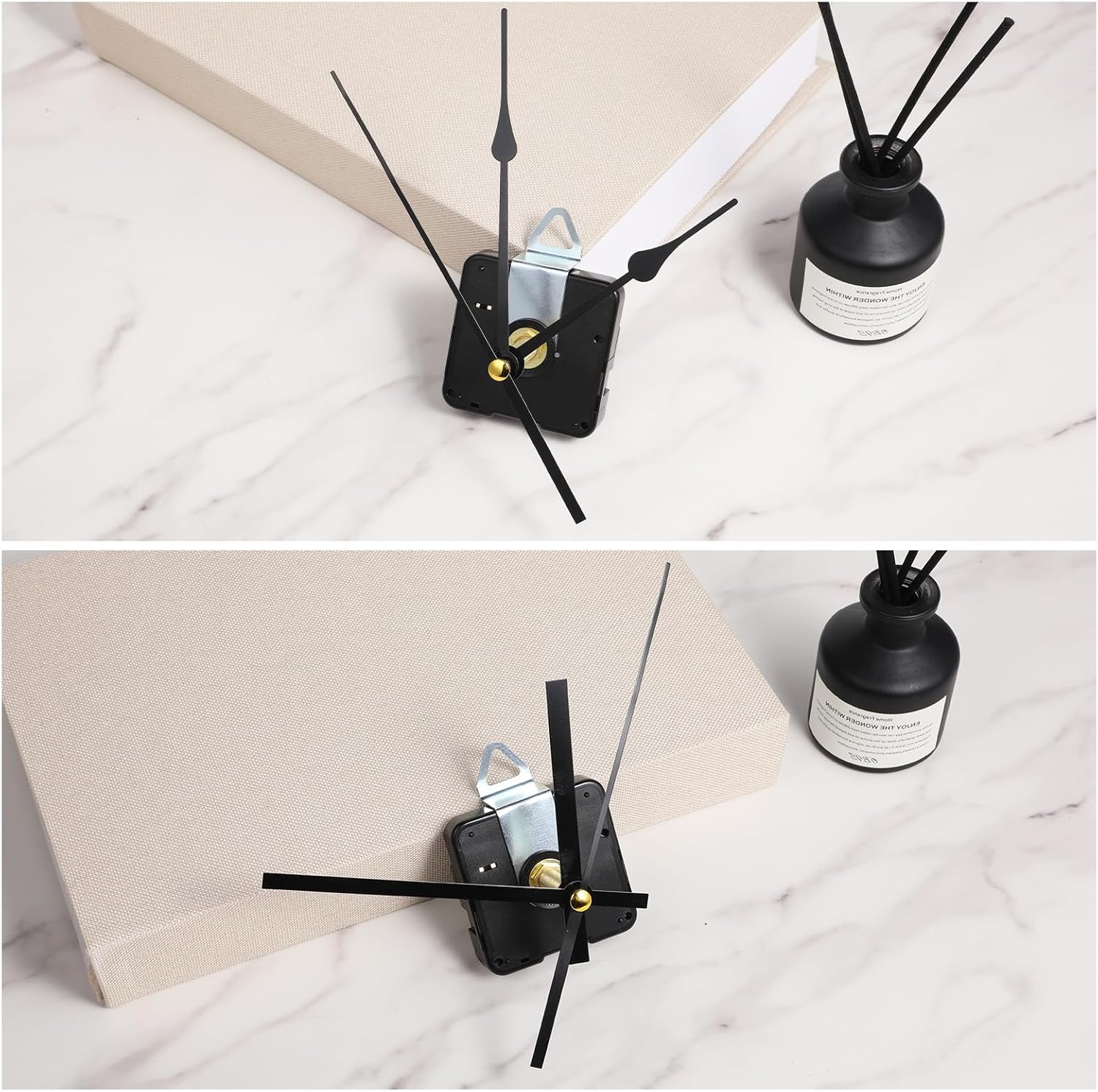 Long Shaft Clock Mechanism 31 mm Long Shaft Clock Movement Replacement, DIY Wall Clocks Movement Mechanism Clocks Repair Kit for DIY Repair with 2 Pairs — image 2