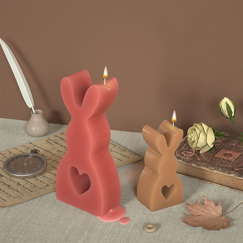 2PCS 3D Gypsum Resin Molds Rabbit Epoxy Mold Animal Pattern Candle Resin Mould for DIY Craft Home Decoration — image 4