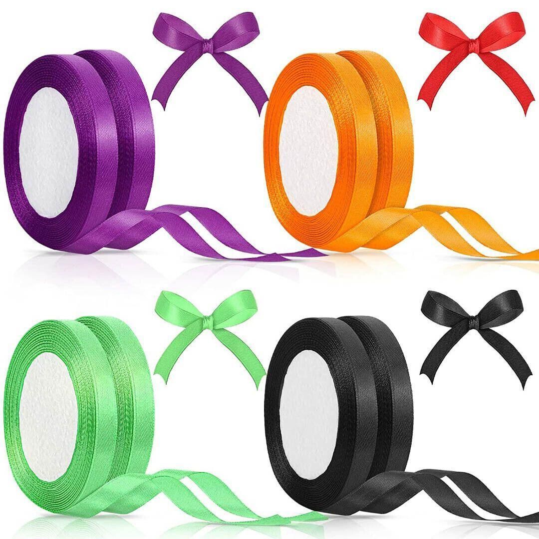 10mm Width Satin Hair Ribbon Wedding Party Decoration Gift Banquet 3m - Army green โ image 4