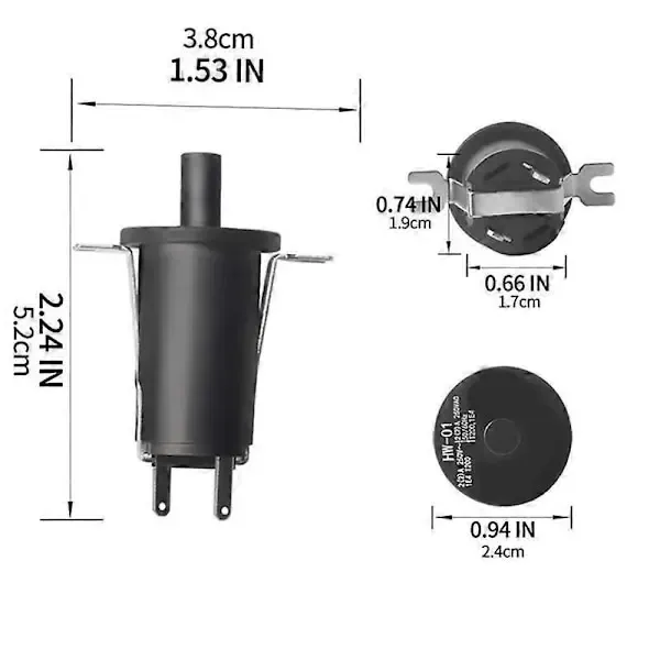 Replacement Door Switch with Screws for Masterbuilt Gravity Series 560, 800, 1050 and XL Digital Charcoal Grill Smokers, Black — image 2