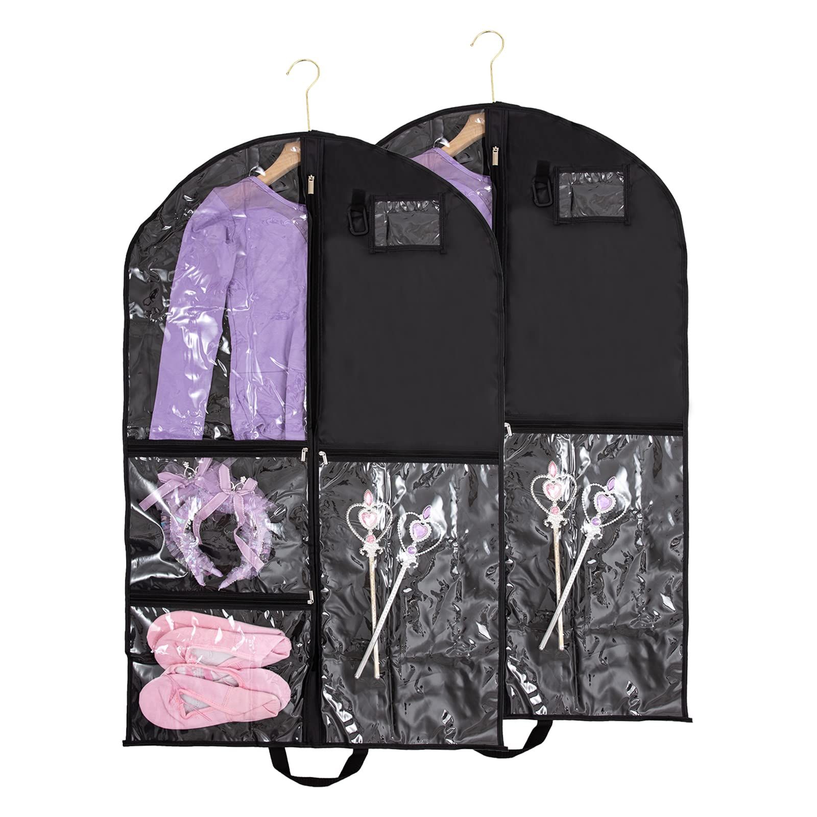 Gusseted Hanging Garment Bags for Travel Storage