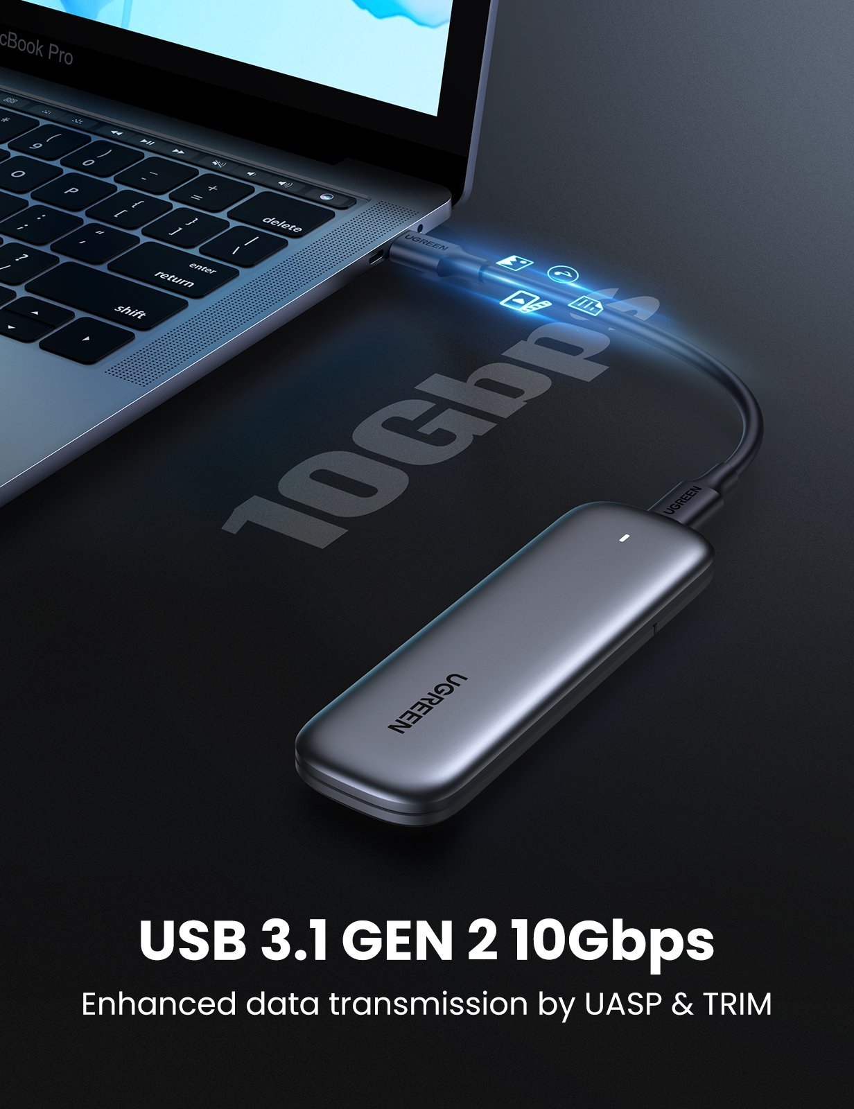 UGREEN 60354 Enclosure for M.2 PCI-E NVME SSD — image 4