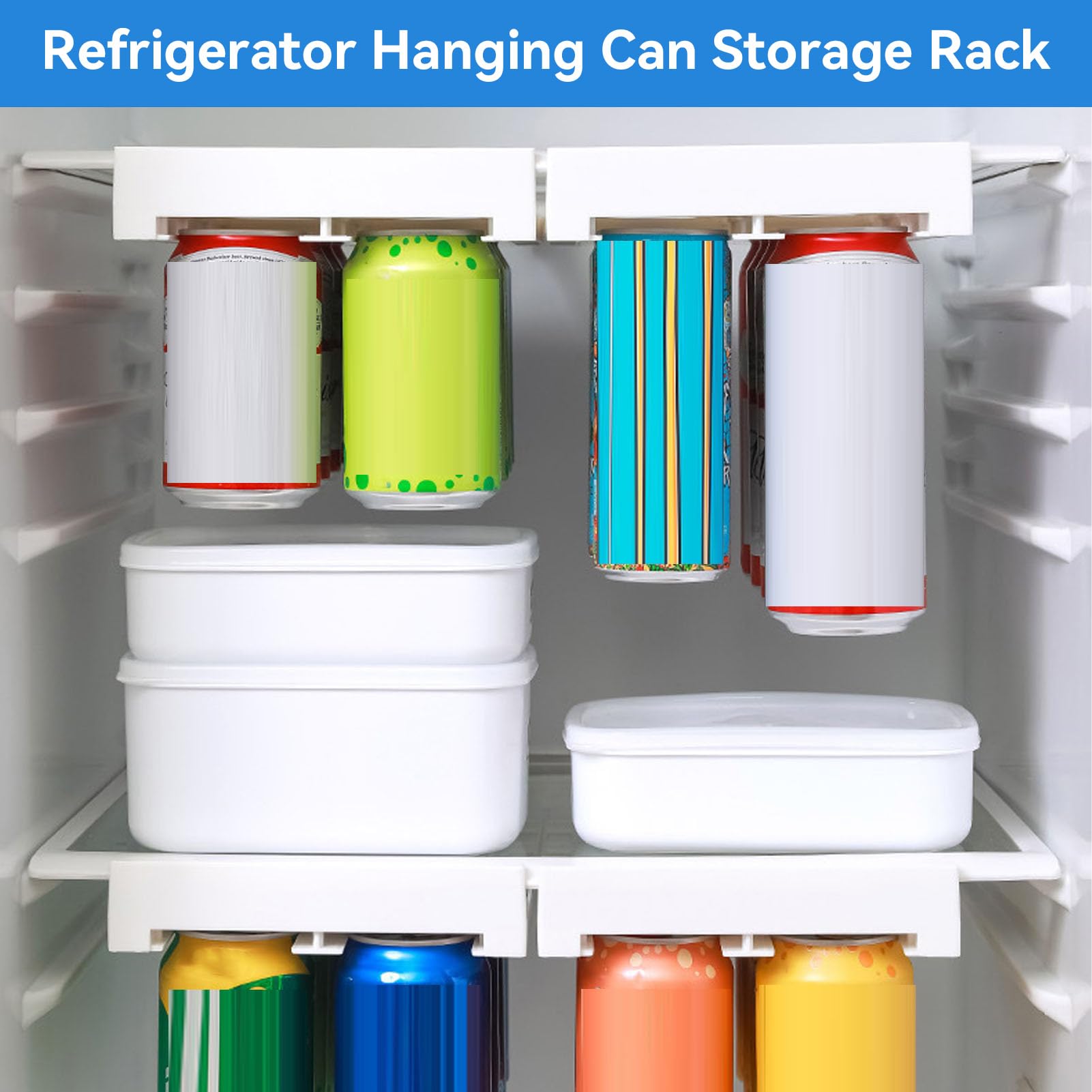 Can Holder Fridge - Fridge Organizer Hanging - Soda Can Rack - Beer Holder - Fridge Storage Rack - Hanging Drawer - Beverage Dispenser - Space Saving - Kitchen โ image 2