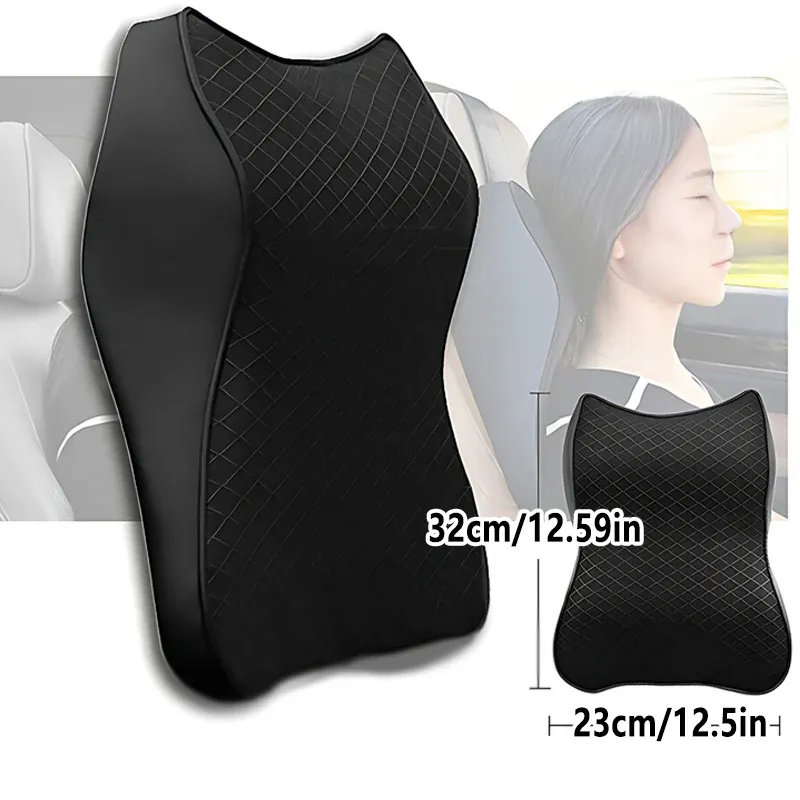 Memory Foam Vehicle Headrest Cushion for Neck and Lumbar Support Comfort — image 3