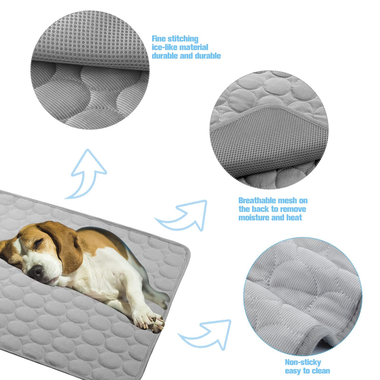 Dog Cooling Mat Large Cooling Pad Summer Pet Bed for Dogs Cats Kennel Pad Breathable Pet Self Cooling Blanket Dog Crate โ image 2