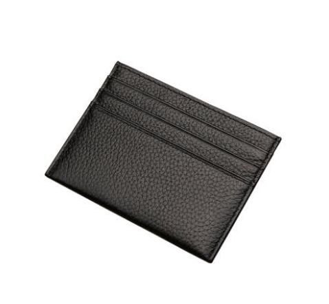 Black Card Holder Wallet with Bill Compartment — image 2