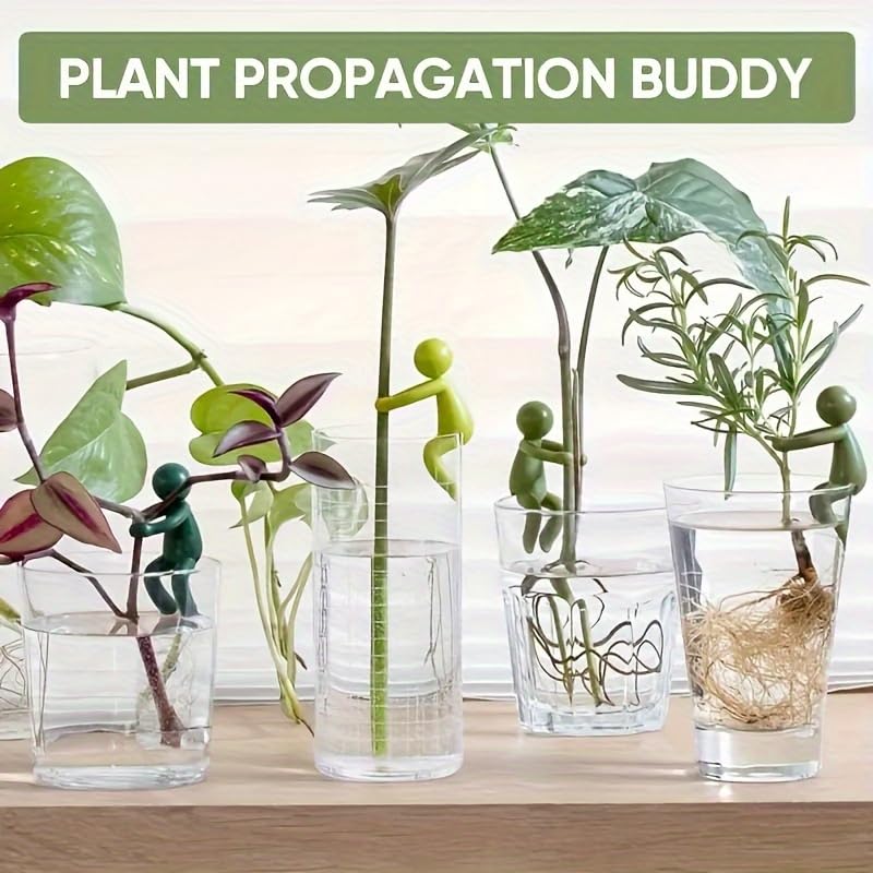3 Pieces Plant Support Clips for Climbing Stems and Cut Flowers, Reusable Garden Ties for Indoor Plants, Vases and Flower Arranging, Green — image 5