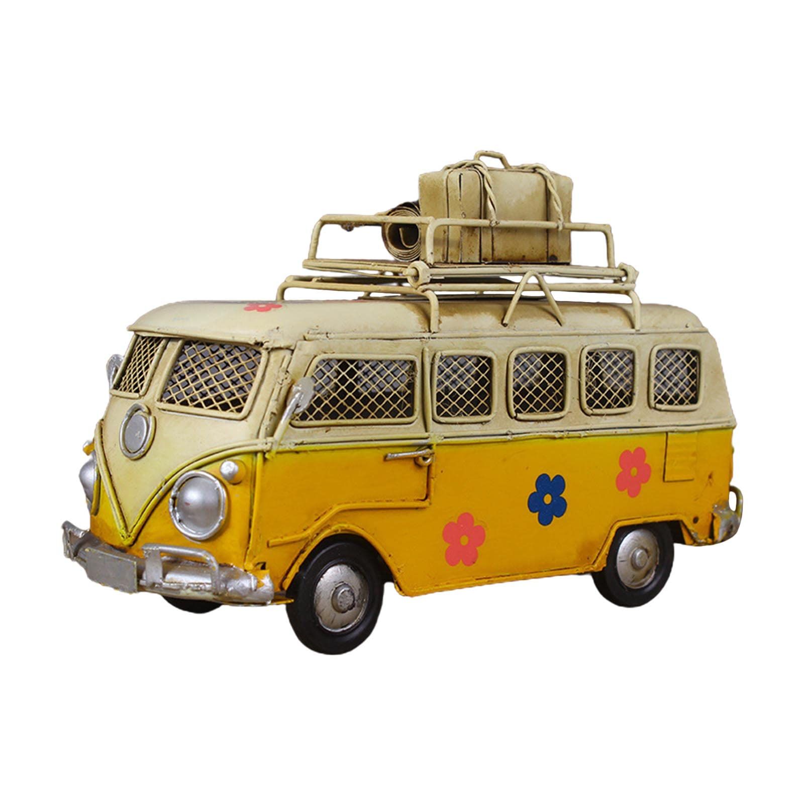 Creative metal piggy bank handmade gift ornament British bus model novel retro ornament Home creative ornament