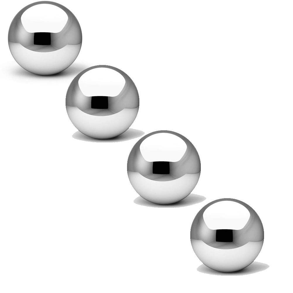 Stainless Steel Gazing Ball, Mirror Polished Hollow Ball Reflective Garden Sphere, Floating Balls Seamless (10CM X 4PCS) — image 4