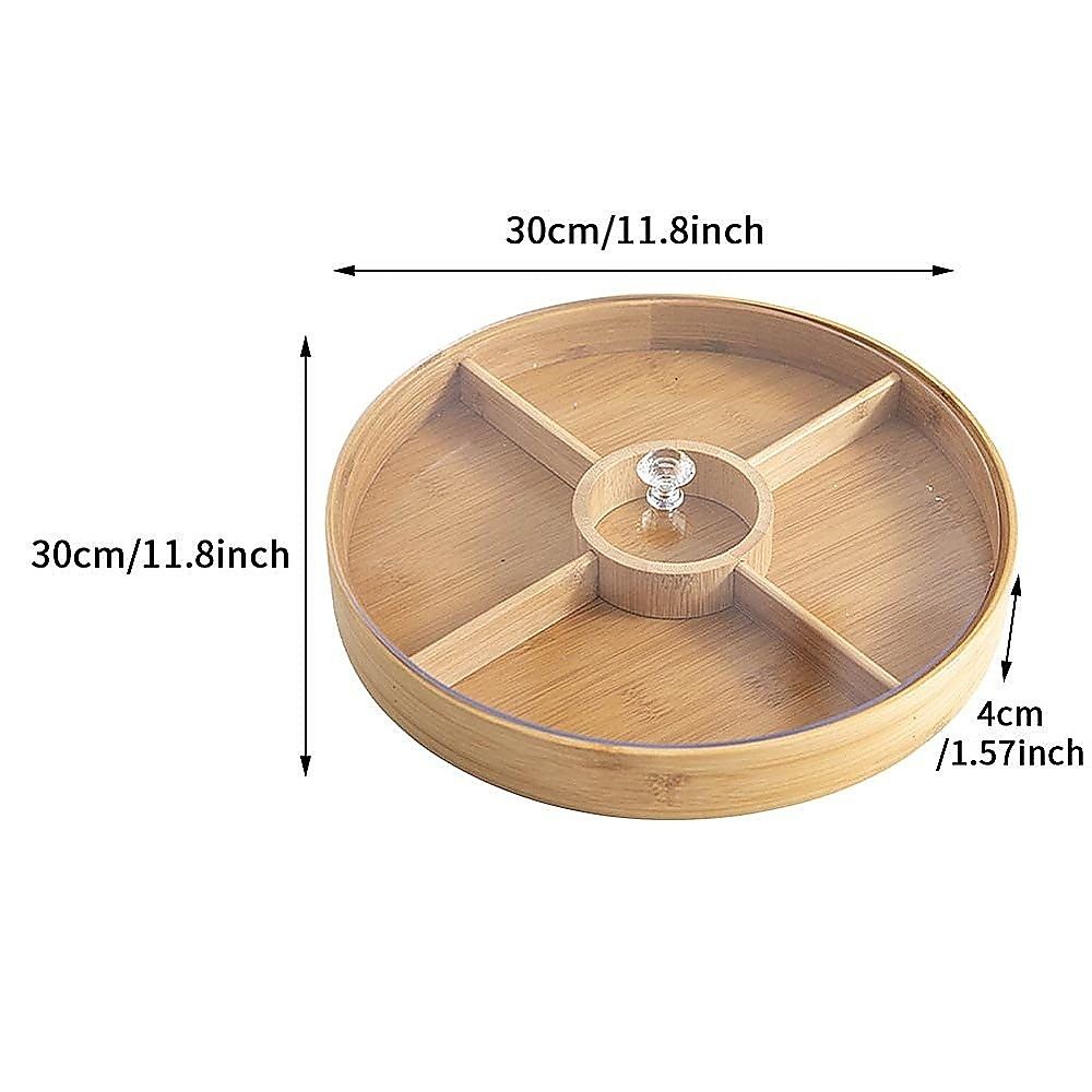 Round Bamboo Snack Serving Tray – Eco-Friendly Platter for Fruit, Cheese & Appetisers — image 6