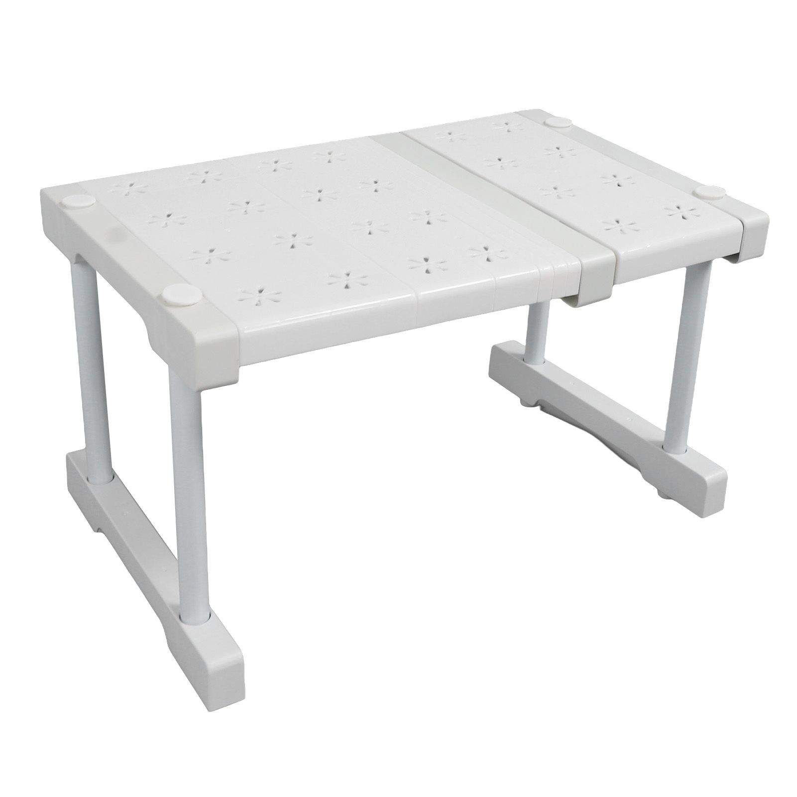 Expandable Closet Shelf Organizer Adjustable Space Saving Wardrobe Sink Tension Shelf 24cm Width 22cm Height Length 27 to 38cm/10.6 to 15.0in — image 3