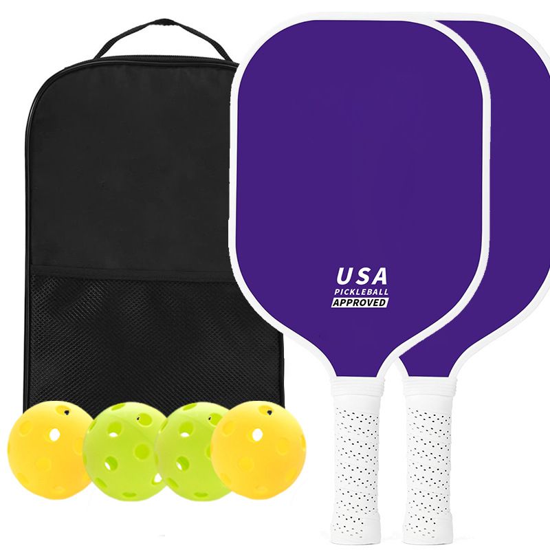 2-Player Pickleball Paddle Set, Durable Glass Fiber Pickleball Racquets with Comfort Grip, Includes 4 Balls & Carry Bag - Green — image 2