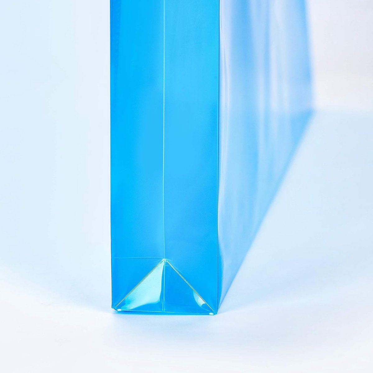 10 pieces plastic letter-sized envelopes with random color button and drawstring closure, 1-1/6" expansion, side loader, reusable transparent folder, project — image 2
