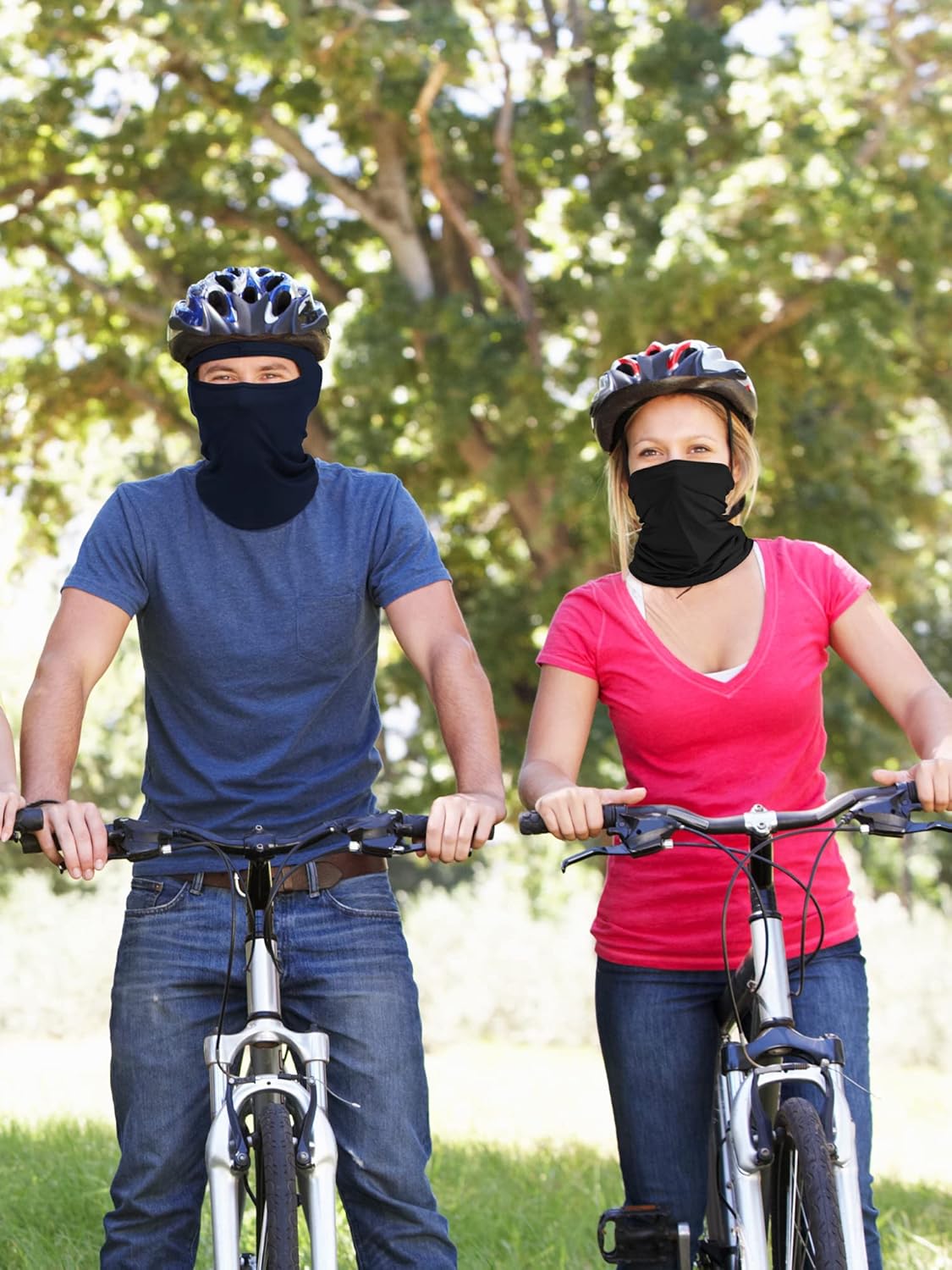 9 Pieces Balaclava Full Face Mask UV Sun Protection Face Cover Summer Cooling Neck Gaiter Breathable Windproof Hood (Black, Gray, Navy Blue), One Size — image 3