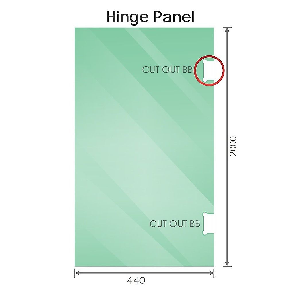90cm Frameless Diamond Shower Screen – Nickel U-Brackets with Durable Brass Hinges — image 4