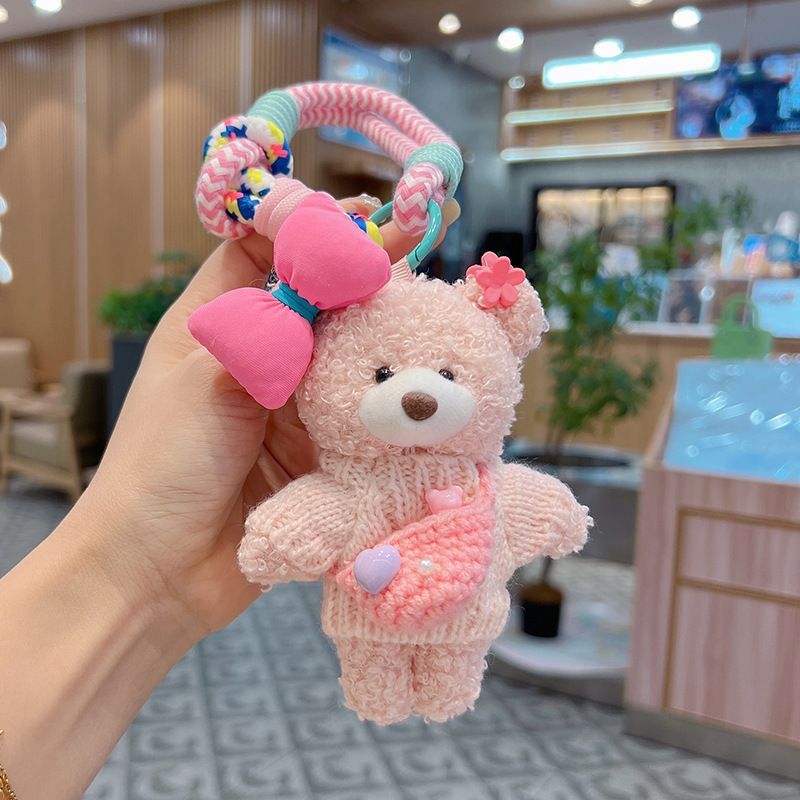 cute teddy bear keychain, knitted sweater keychain, plush keychain, bag charm, women's accessory, fashion accessory, Australian fashion — image 4