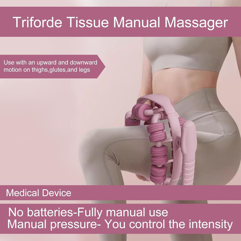 Lymphatic Drainage Massager, Cellulite Massage Roller, Body Sculpting Machine，Thighs Massager, Manual Leg Roller，Relaxing Muscles, 360 °28 Wheels — image 3