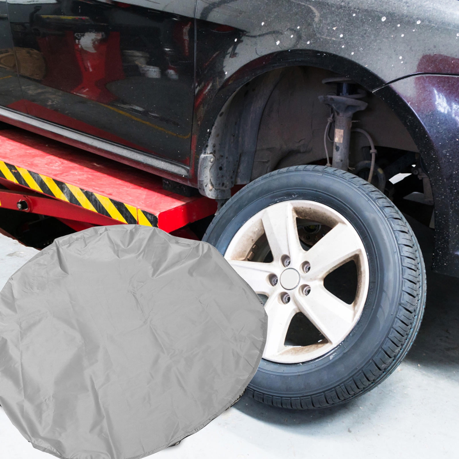 1Pcs RV Spare Tire Cover in Grey Coated Polyester Prevents Cracking and Extends Lifespan — image 4