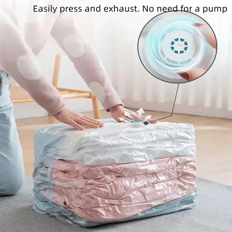 6PCS No-Pump Vacuum Storage Bags – Press to Flatten, Save 80% Space, Seasonal Storage Must-Have (Size: M) — image 6