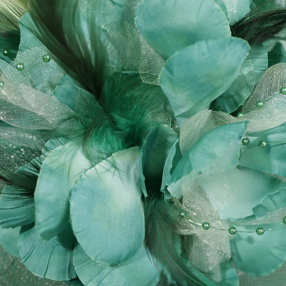 Fascinators Hat for Women Flower Hat with Veil Cocktail Wedding Tea Party Hat, Flower Cocktail Wedding Tea Party β image 4