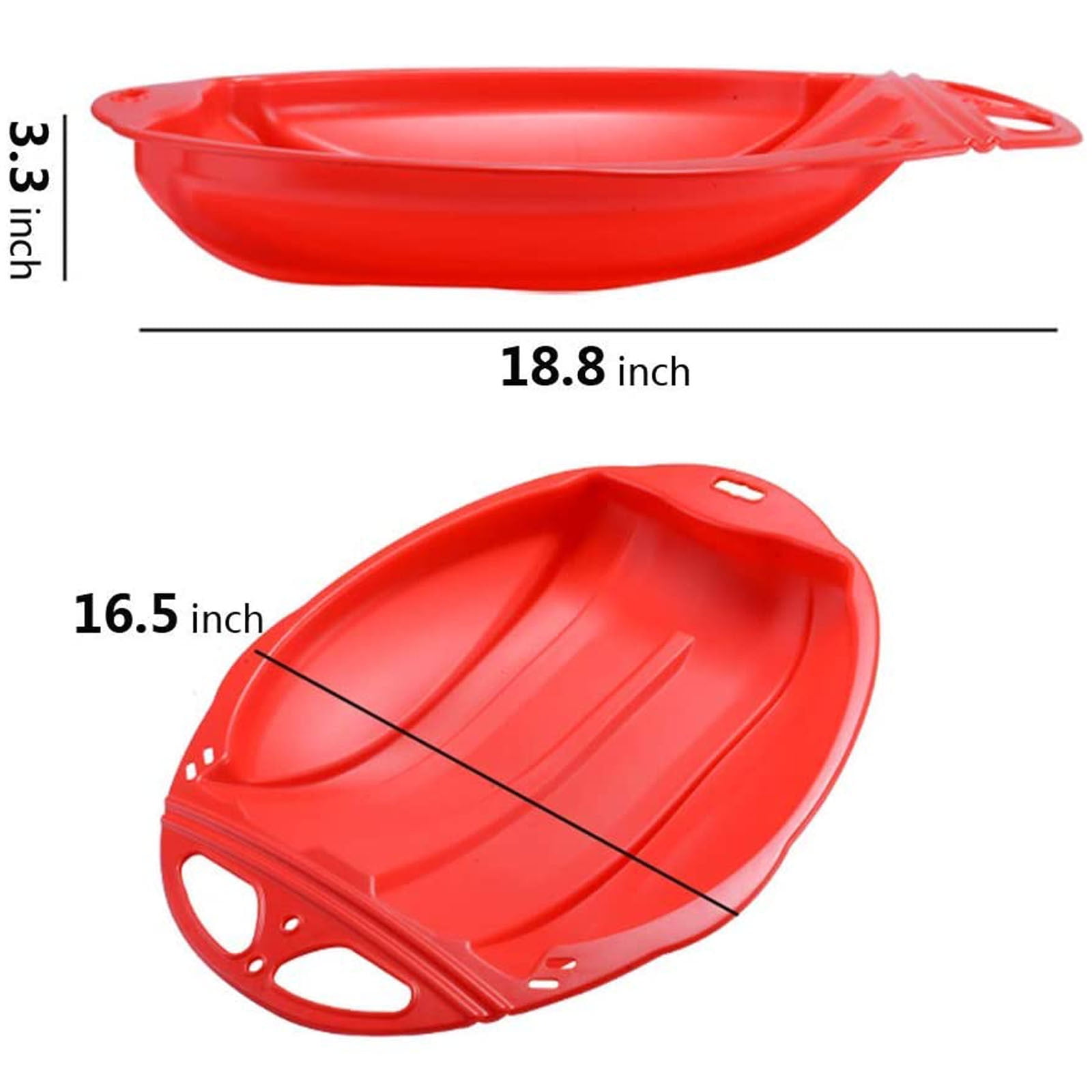 Round Snow Sled Disc for Kids and Adults, Thick Portable Skiing Pad with Anti-Skid Sunk Seat, Versatile Slider for Snow, Grass, and Sand, Comfortable Oversized — image 2