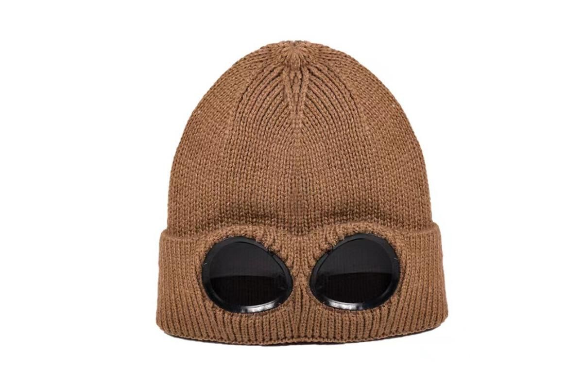 Winter Ski Hat with Goggles - Thermal Knit Beanie for Men & Women - Black — image 5