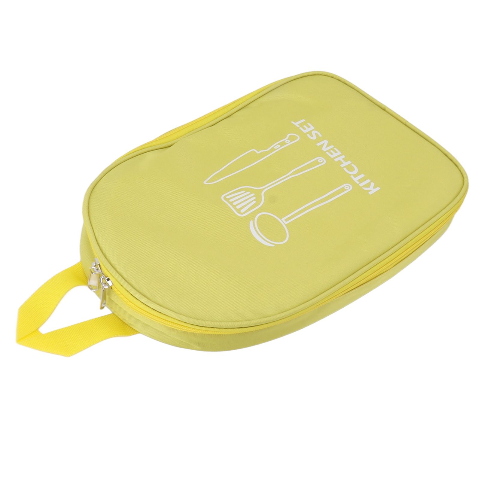 Camping Travel Cooking Utensils Bag Travel Cookware Pouch Bag with Handle for BBQ Camp Cookware Kitchen Kit Yellow โ image 5