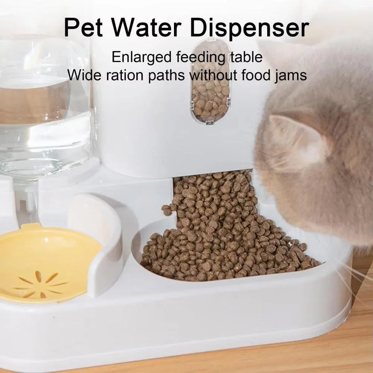 2in1 Pet Bowl Vertical Feeder and Drinker Cat Dog Bowl Water and Food in One - Grey โ image 6
