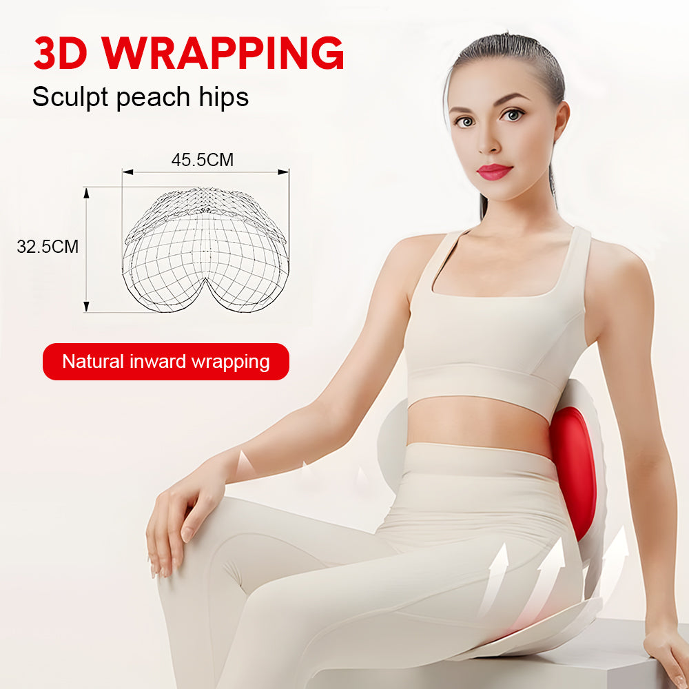 BKT Cushion Portable Ergonomic Lower Back Seat Lumbar Support Chair Posture Correction Max Load 110kg for Home Office Chair and Floor Seat Red Heart Design — image 4