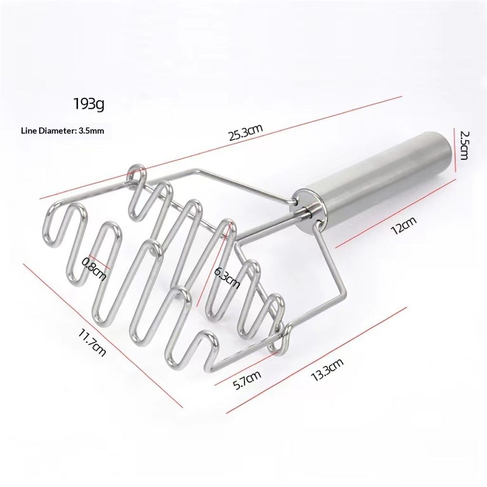 Potato Masher,Stainless Steel Square, for Mashed Potatoes Heavy Duty Suitable for Home and Restaurant Use โ image 3