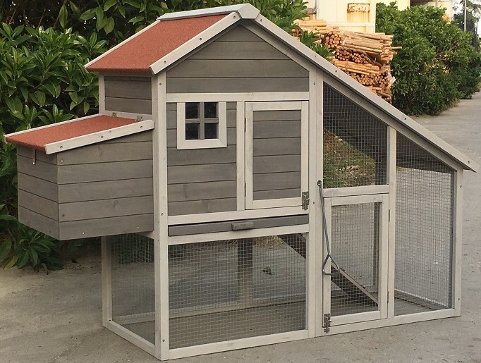 YES4PETS Grey Large Chicken Coop Rabbit Hutch Ferret Guinea Pig Cage Hen Chook Cat Kitten House โ image 6