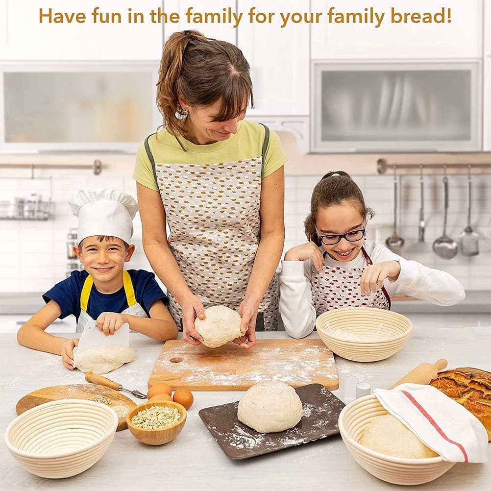 Proofing Basket - Bread Baking - Banneton | 21 × 15 × 8cm - Bread Proofing Basket - Oval Proofing Basket - Rattan Bread Pan - Dough Basket - incl. Dough Linen — image 5