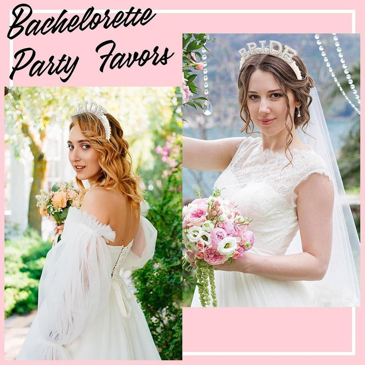 Elegant Bride Pearl Headband Bridal Hair Accessories Wedding Party Ornament β image 5