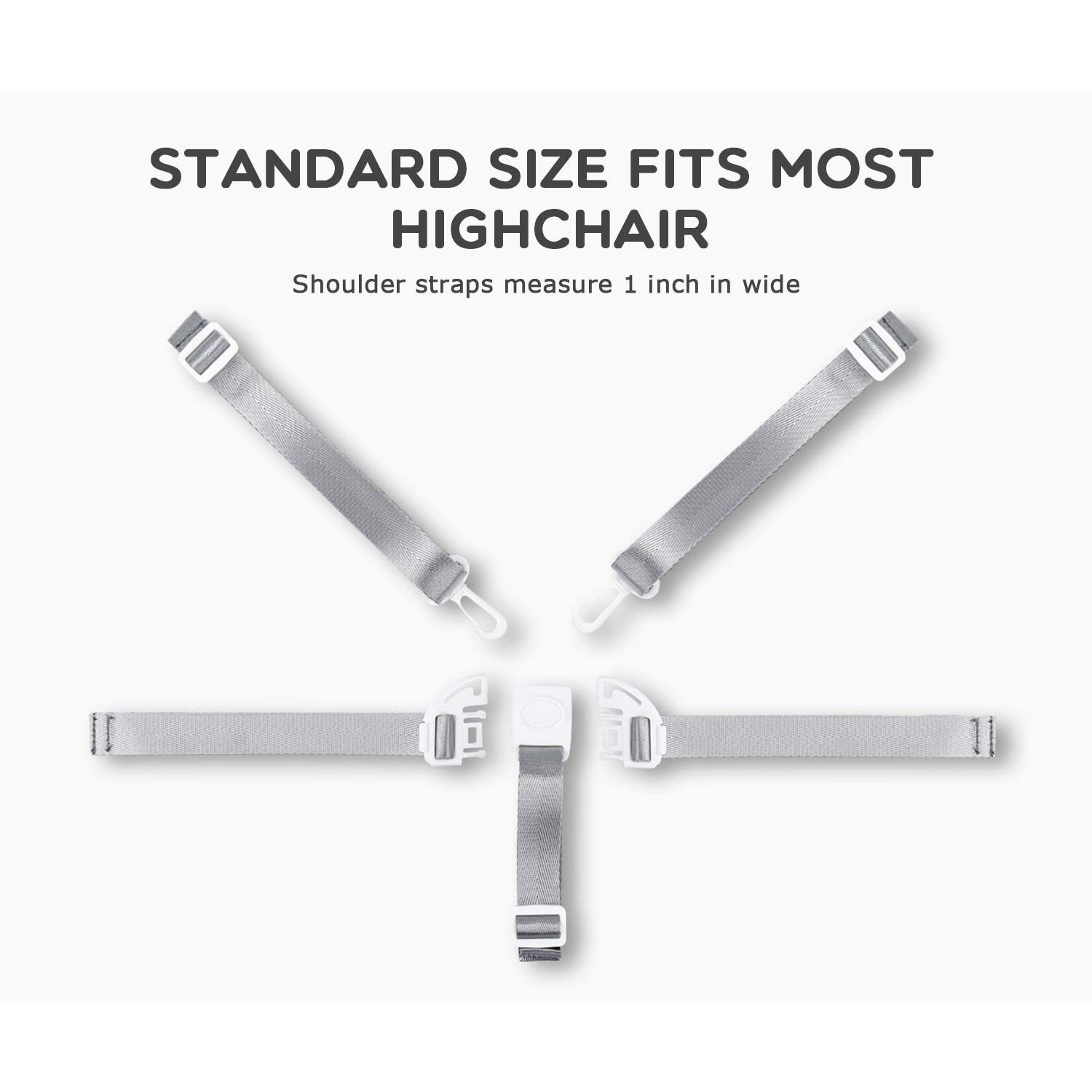 High Chair Straps, Straps for High Chair, Replacement Harness Straps for Most Point High Chairs, Replacement High Chair Belt — image 5